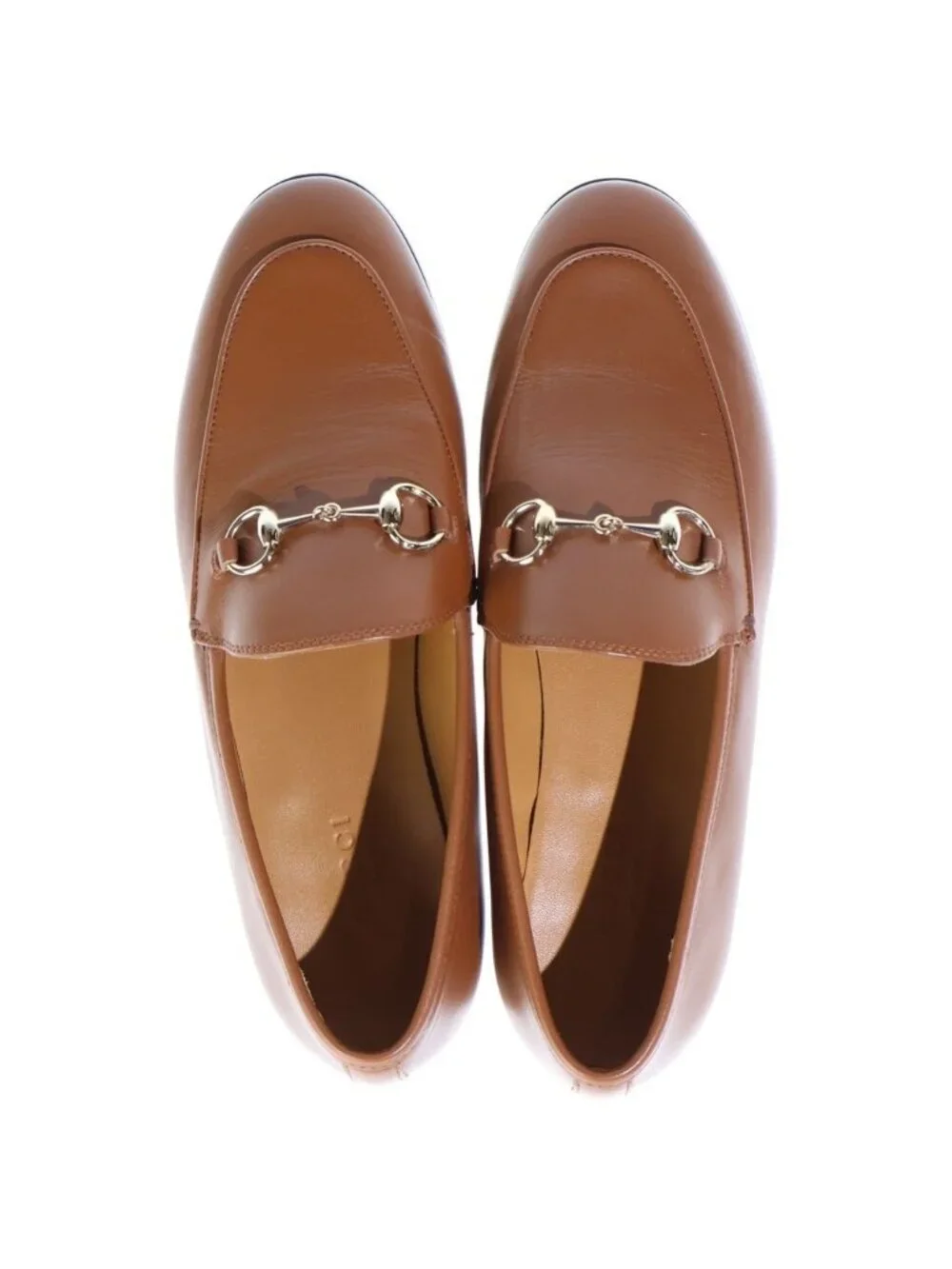 Gucci Jordaan Horsebit Leather Loafers Shoes Brown